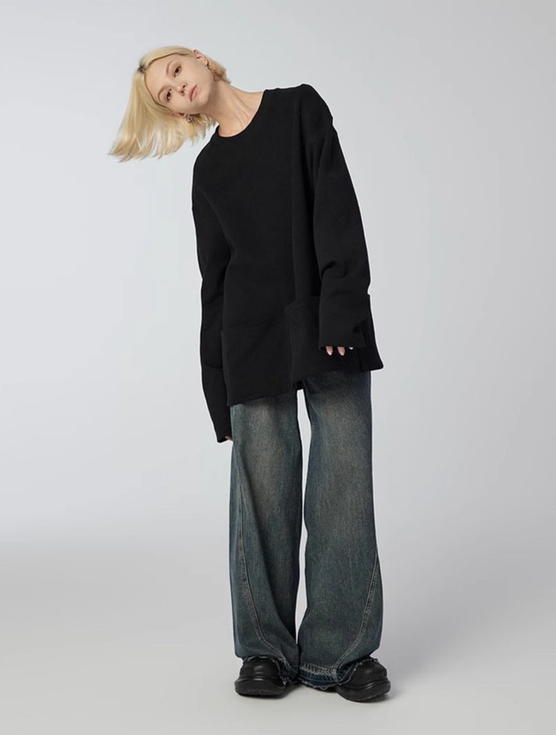 Flower - Long-sleeve - Black - MAISON MISFIT