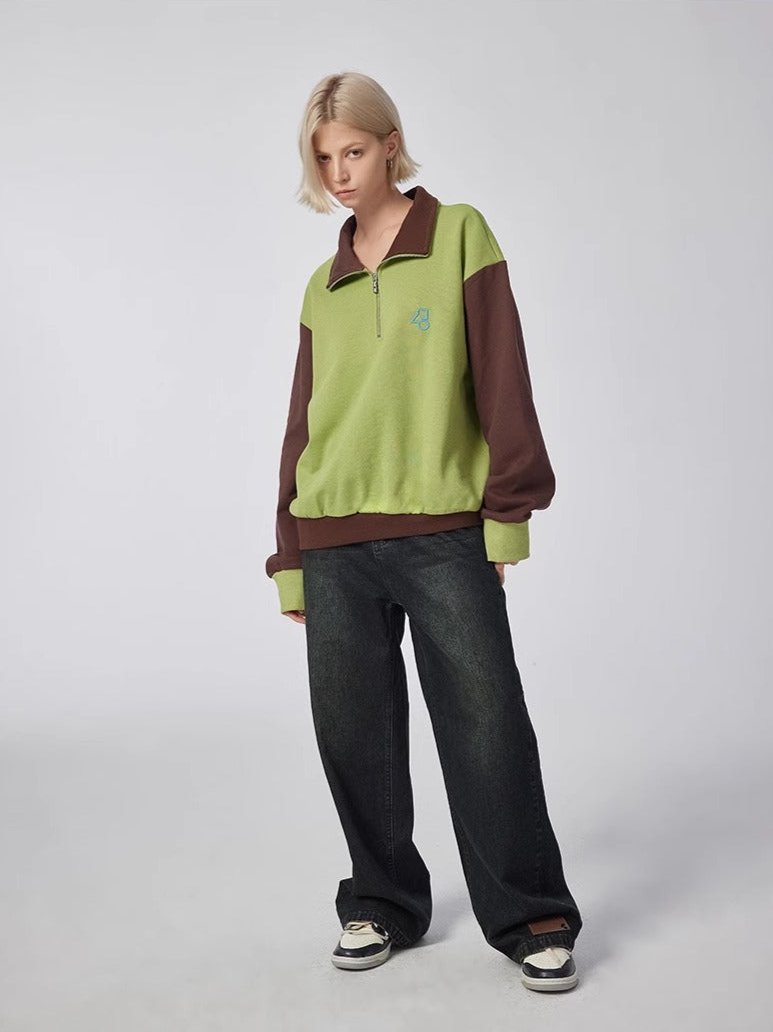 Fragmented Tissue - Sweatshirt - Green/Brown - MAISON MISFIT