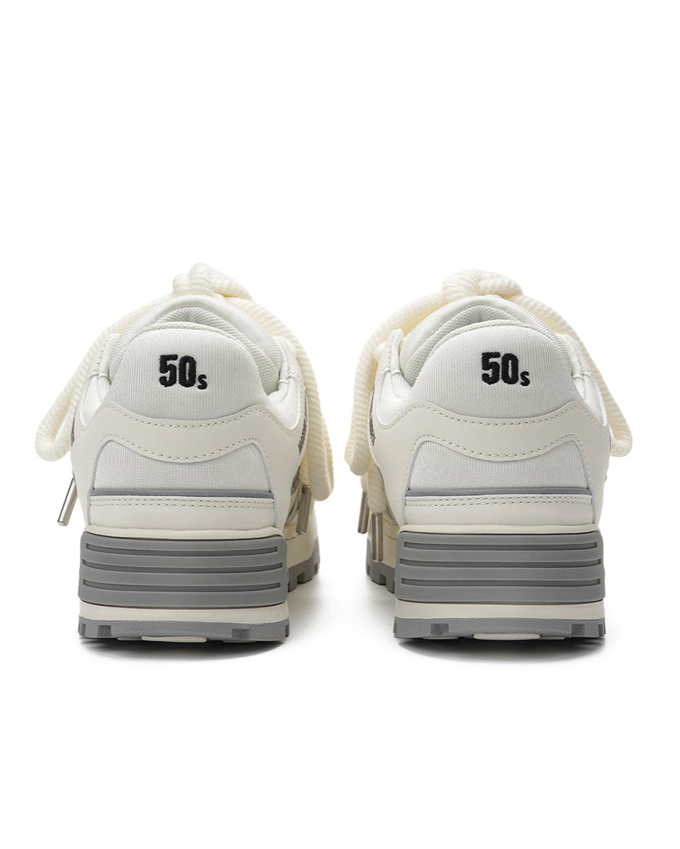 1950 - Skate-Style Sneaker - Cream White or Black