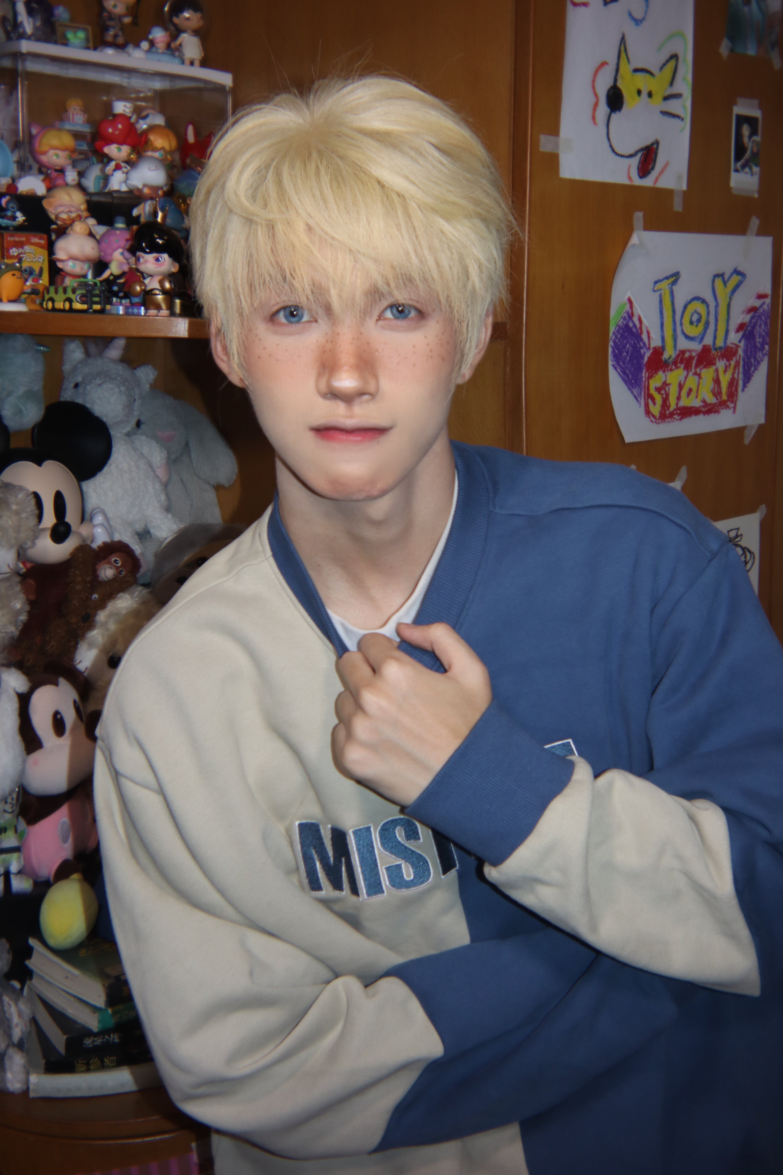 Split - Sweatshirt - Brown/Blue & Grey/Black