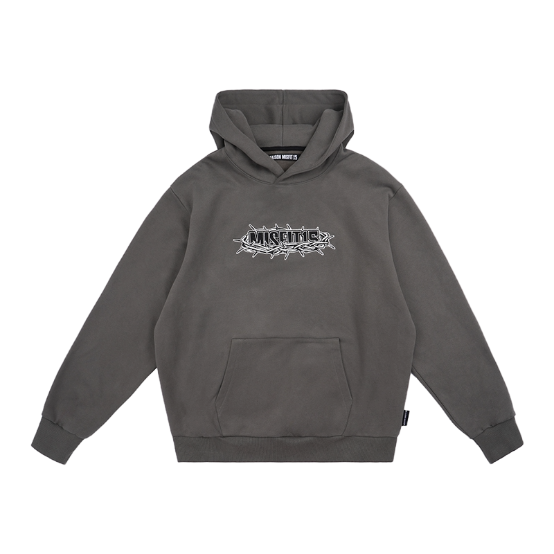 Crown of Thorns - Hoodie - Grey - MAISON MISFIT