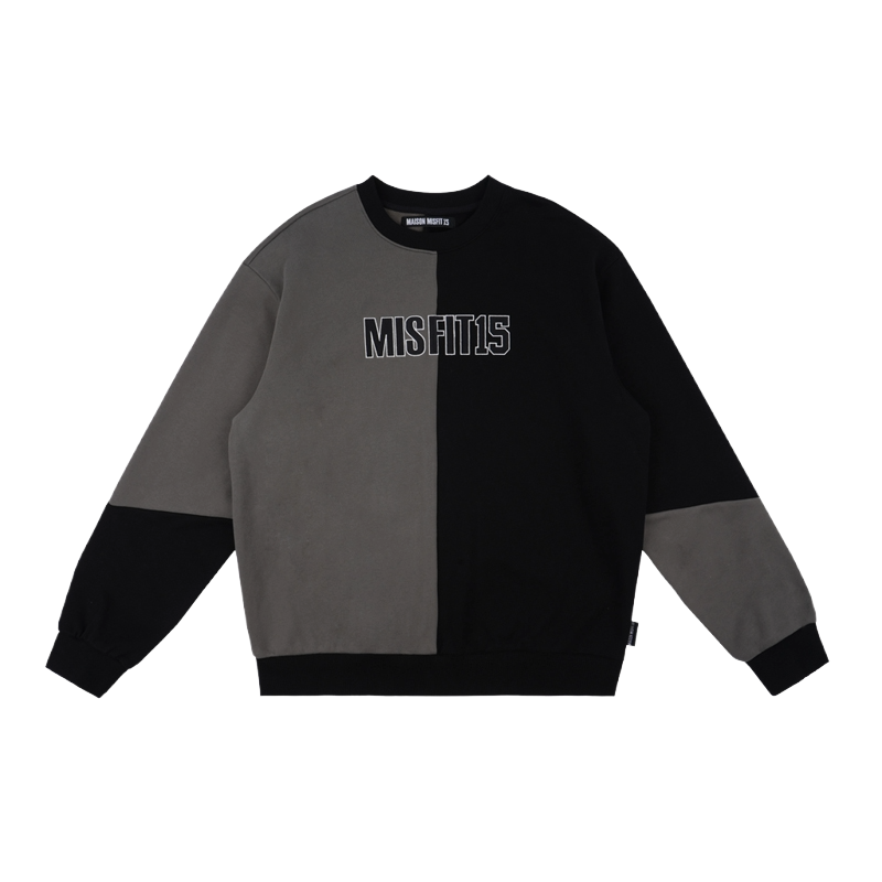 Split - Sweatshirt - Brown/Blue & Grey/Black