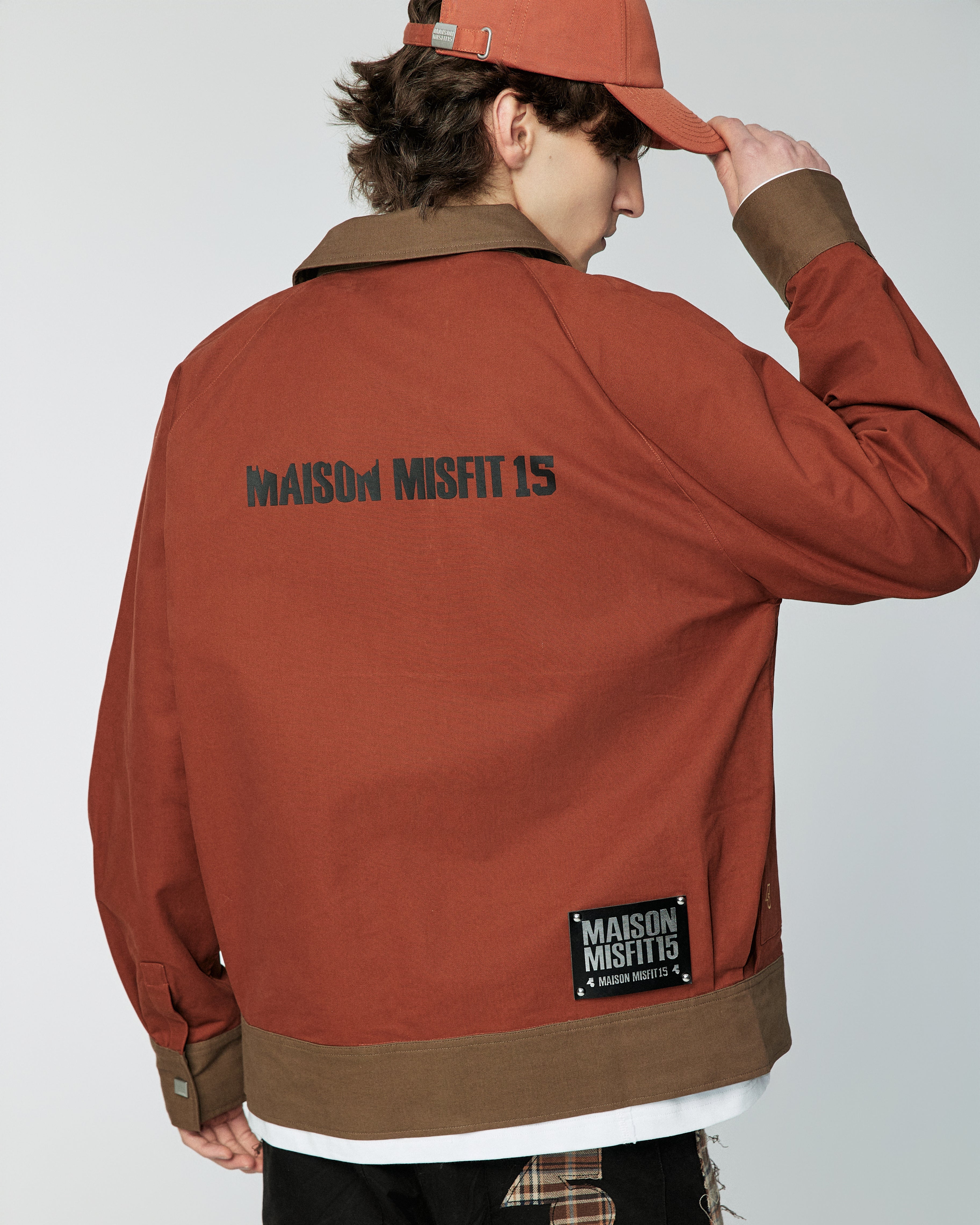 Smart Contrast Color - Oversized Layer Jacket - Terracotta, Green or Khaki