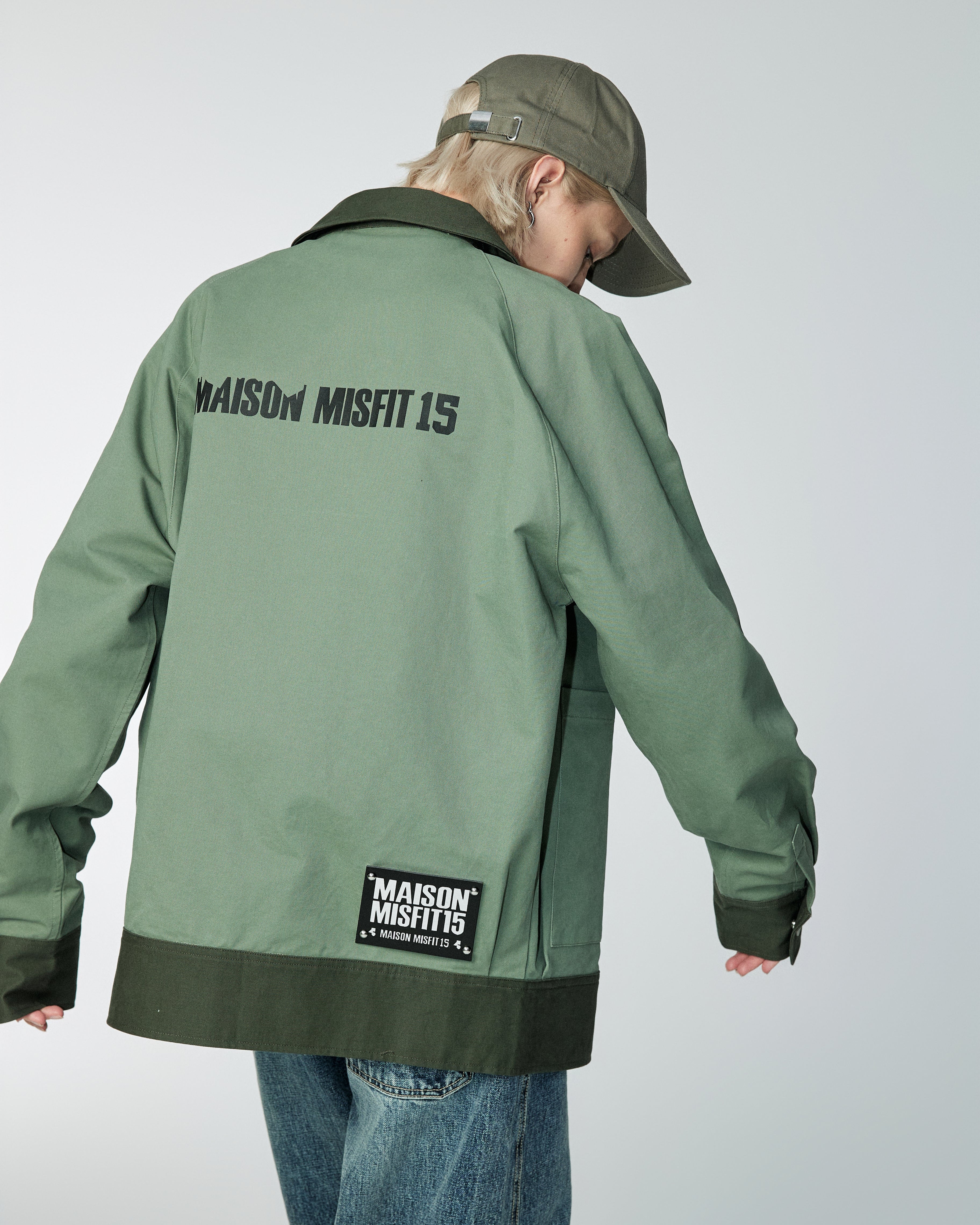 Smart contrast color - Jacket - Green/Grey - MAISON MISFIT