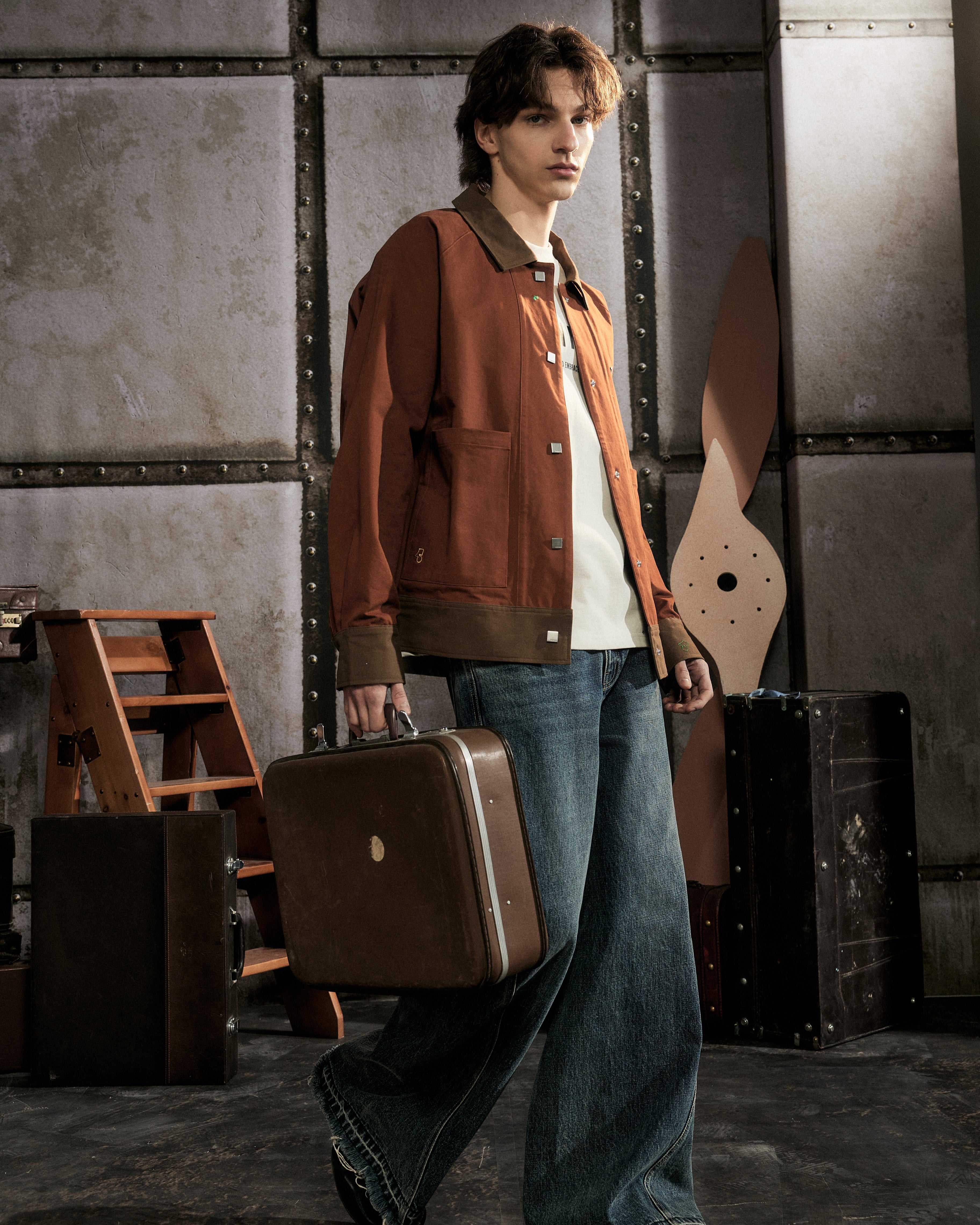 Smart Contrast Color - Jacket - Terracotta/Brown - MAISON MISFIT