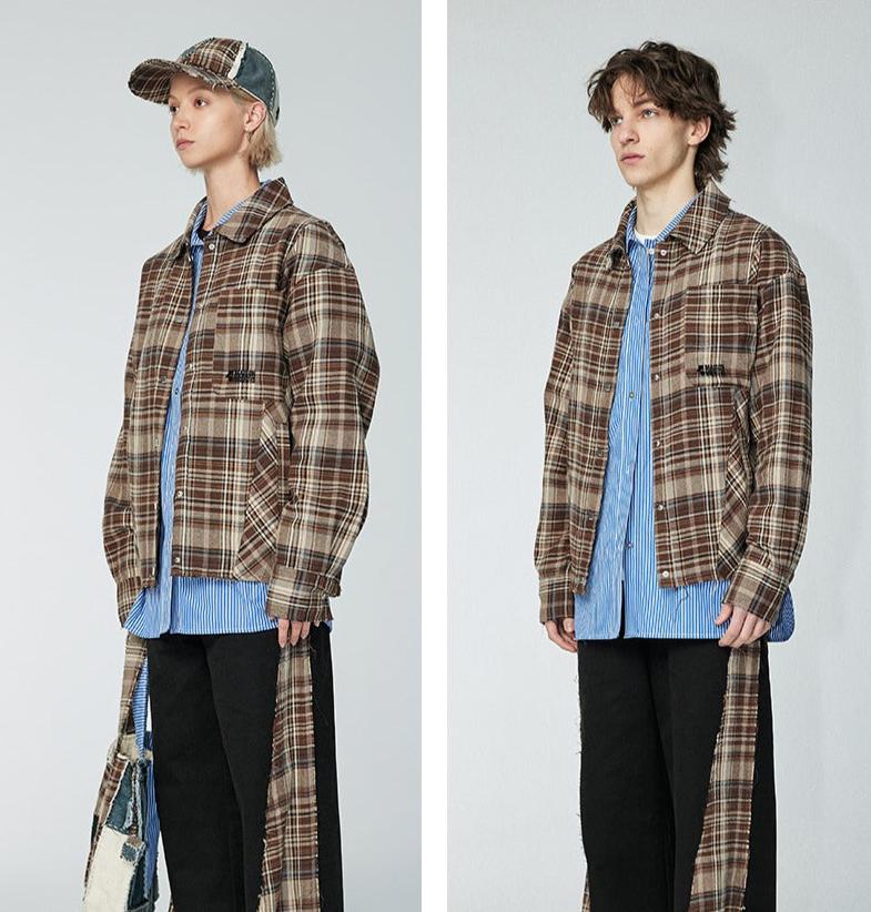 45 check - Jacket - Brown - MAISON MISFIT