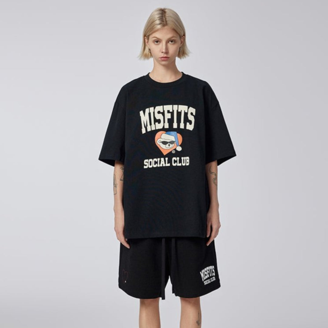 Santa Bear - T-shirt - Black - MAISON MISFIT