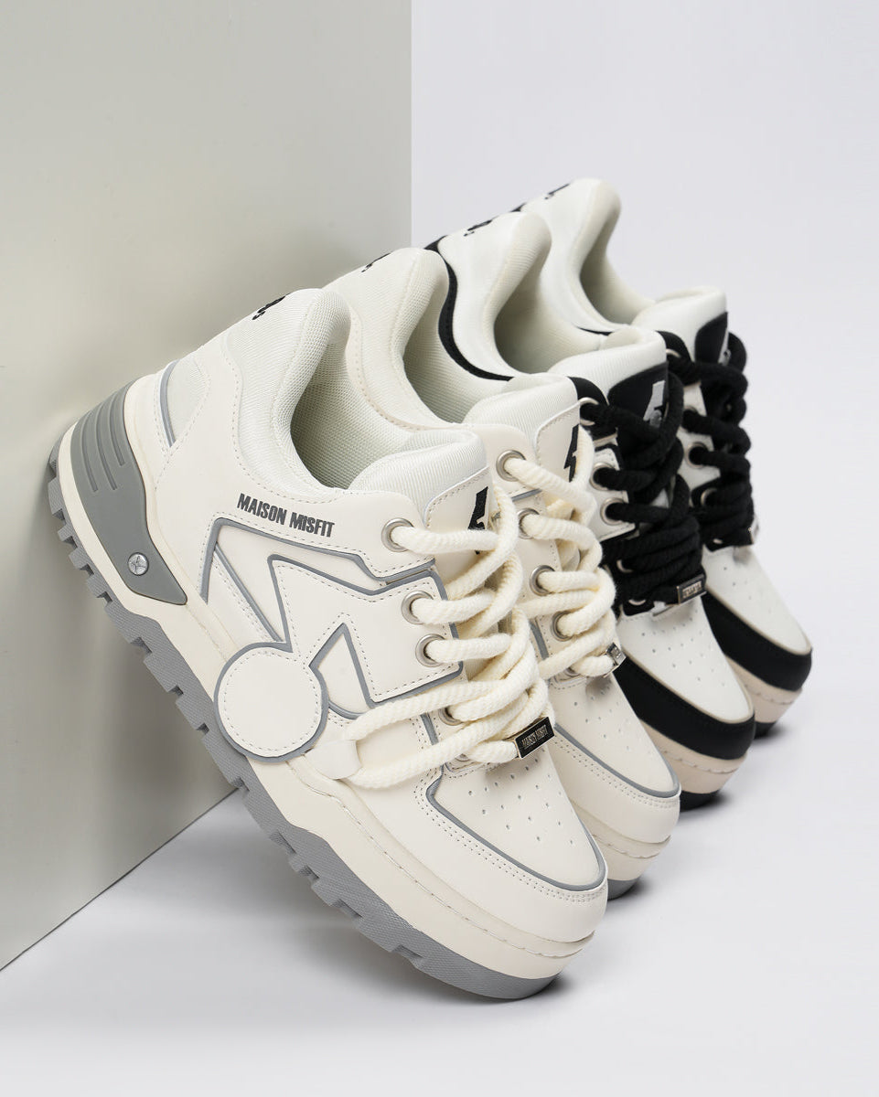 1950 - Skate-Style Sneaker - Cream White or Black
