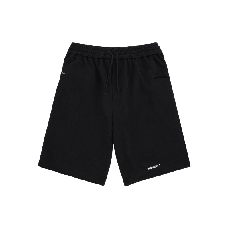 Celebrity Miniature – Oversized Heavyweight Cotton Shorts - Black - MAISON MISFIT