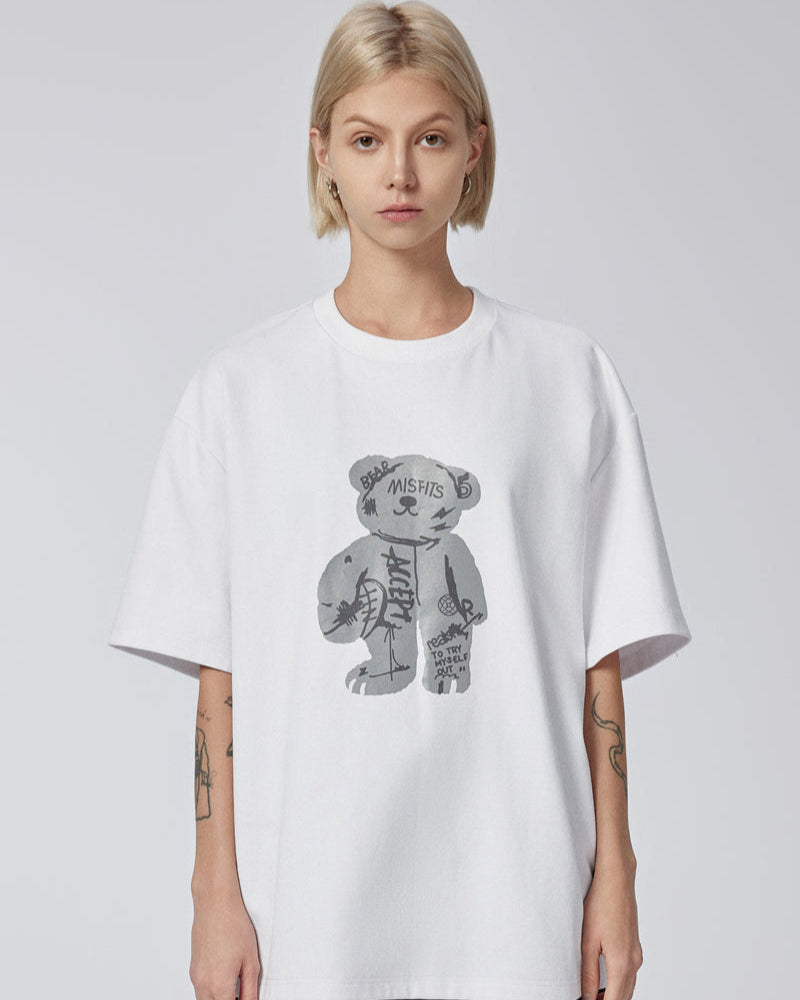 Kiss of light T-shirt - White - MAISON MISFIT