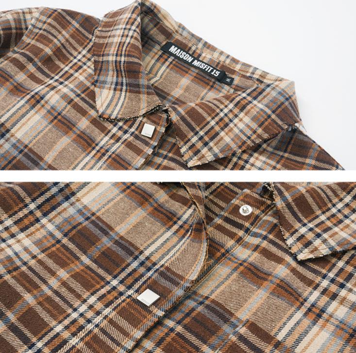 45 check - Jacket - Brown - MAISON MISFIT