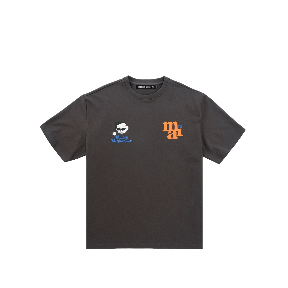 Bear - Heavyweight Oversized T-shirt - Grey - MAISON MISFIT