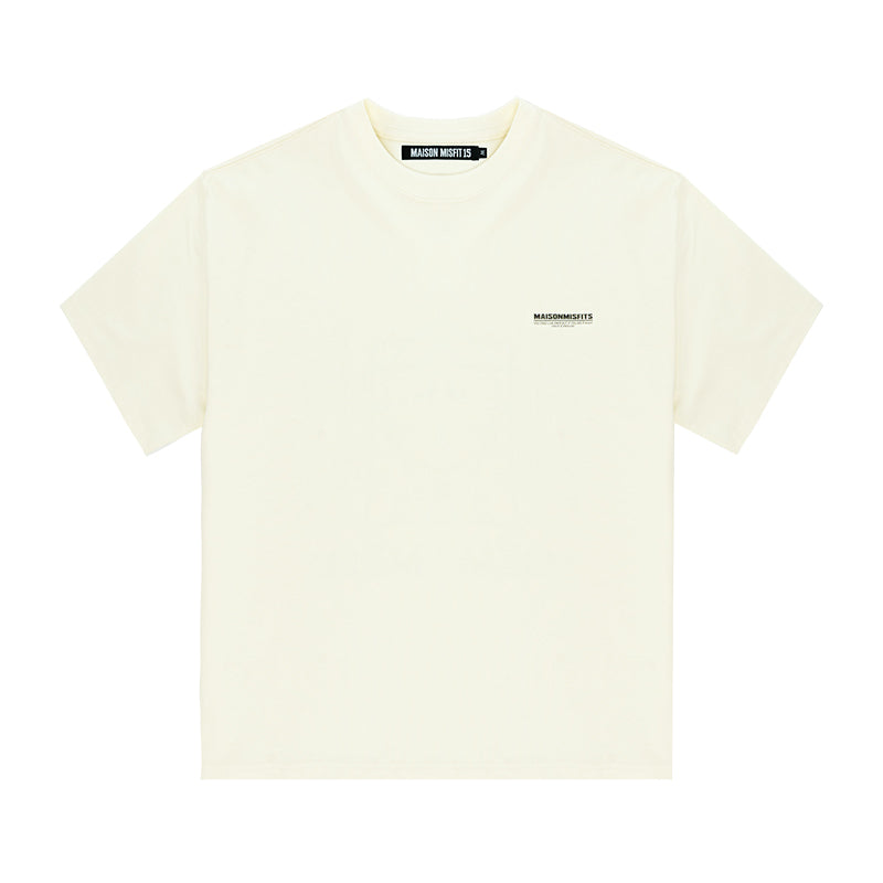 Geometric Universe - T-shirt - Beige - MAISON MISFIT