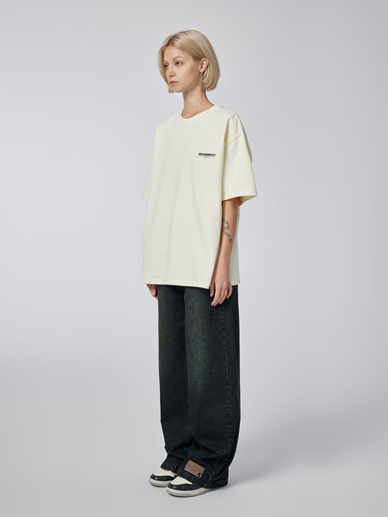 Geometric Universe - T-shirt - Beige - MAISON MISFIT