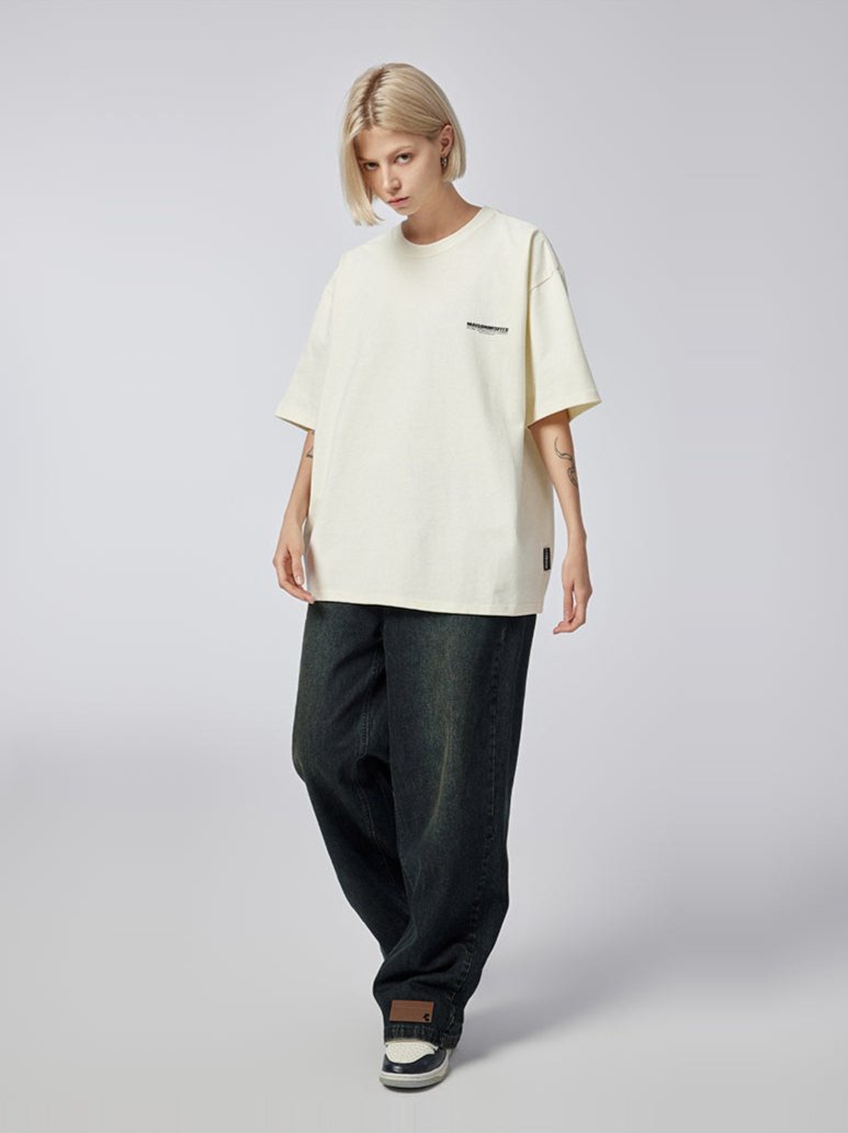 Geometric Universe - T-shirt - Beige - MAISON MISFIT