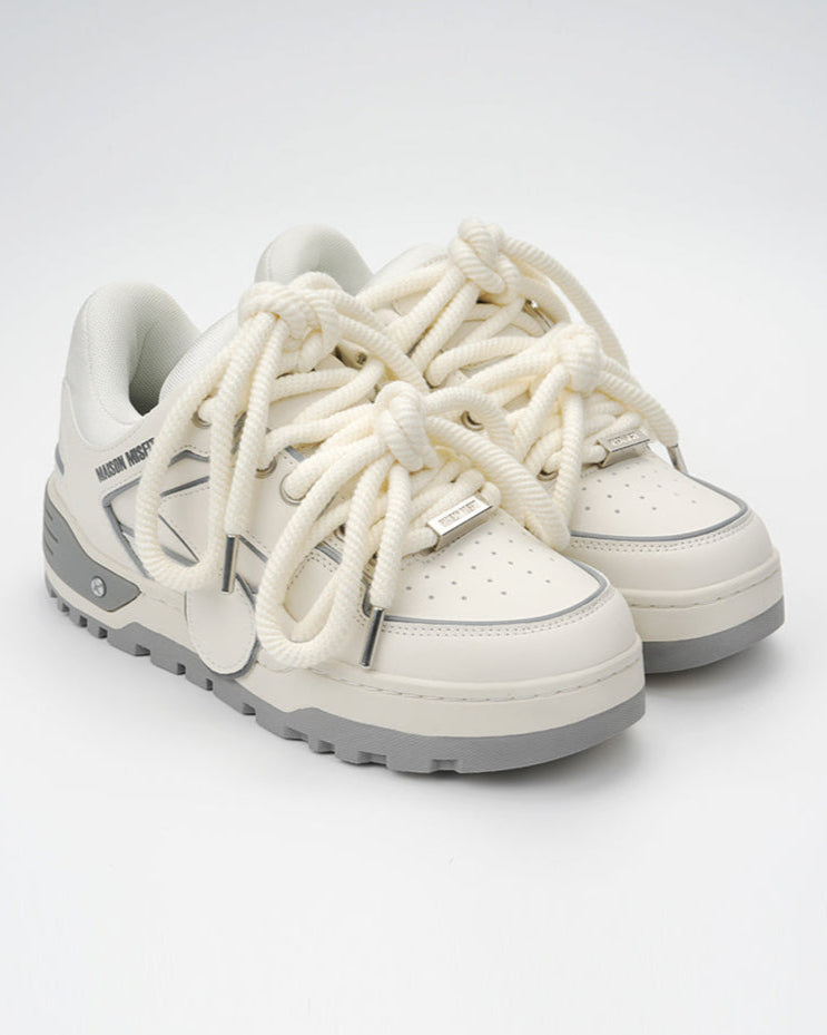 1950 - Skate-Style Sneaker - Cream White or Black