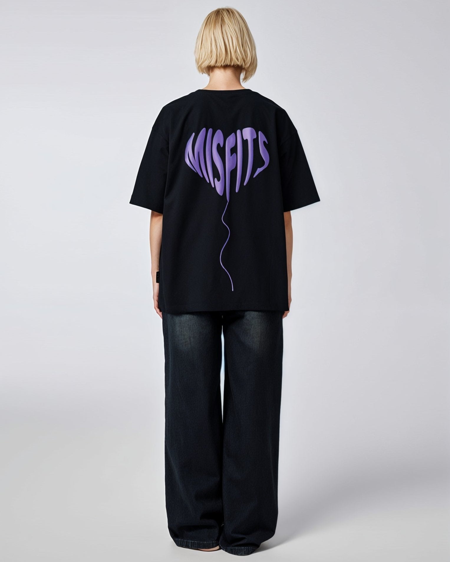 Love Balloon – Heavyweight Oversized Unisex Tee – White / Black