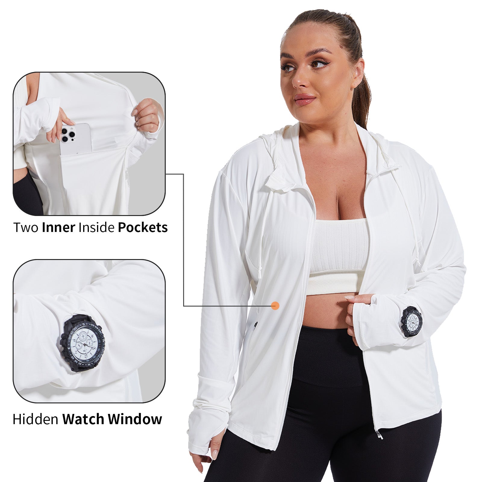 Women's Plus Size Sun Protection Jacket