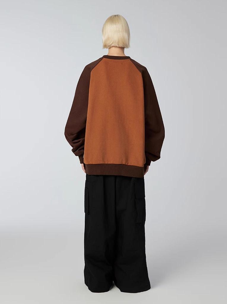 Rebel Regular - Sweatshirt - Brown/Orange - MAISON MISFIT