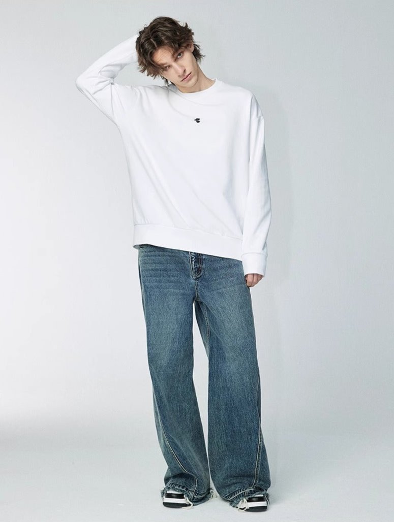 Rigid basic - Sweatshirt - White - MAISON MISFIT