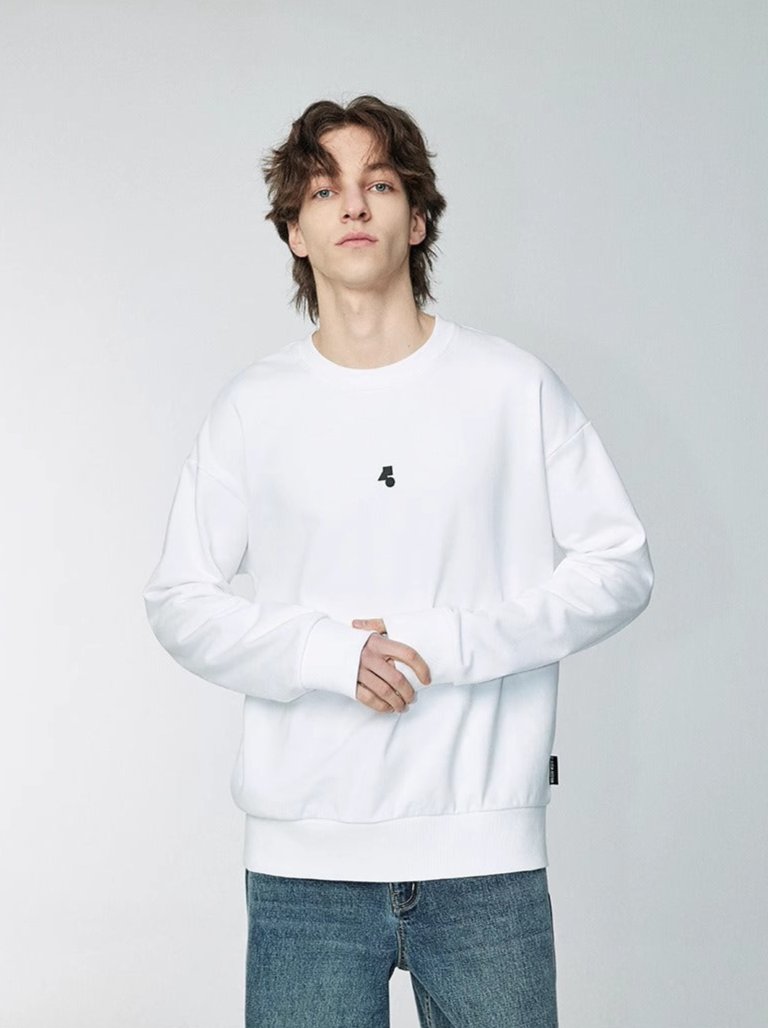 Rigid basic - Sweatshirt - White - MAISON MISFIT