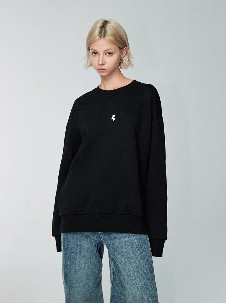 Rigid basic - Sweatshirt - Black - MAISON MISFIT