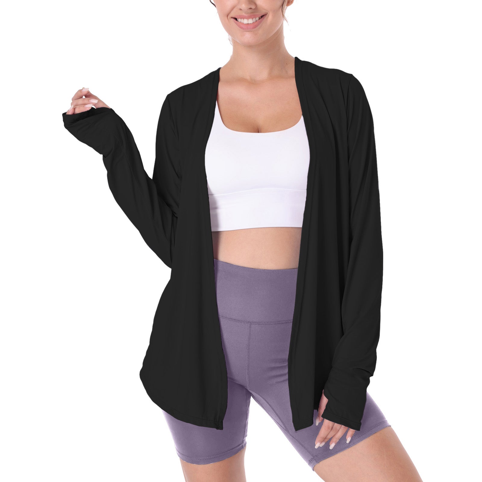 Open Front UV Protection Athletic Cardigan