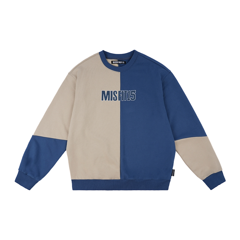 Split - Sweatshirt - Brown/Blue & Grey/Black