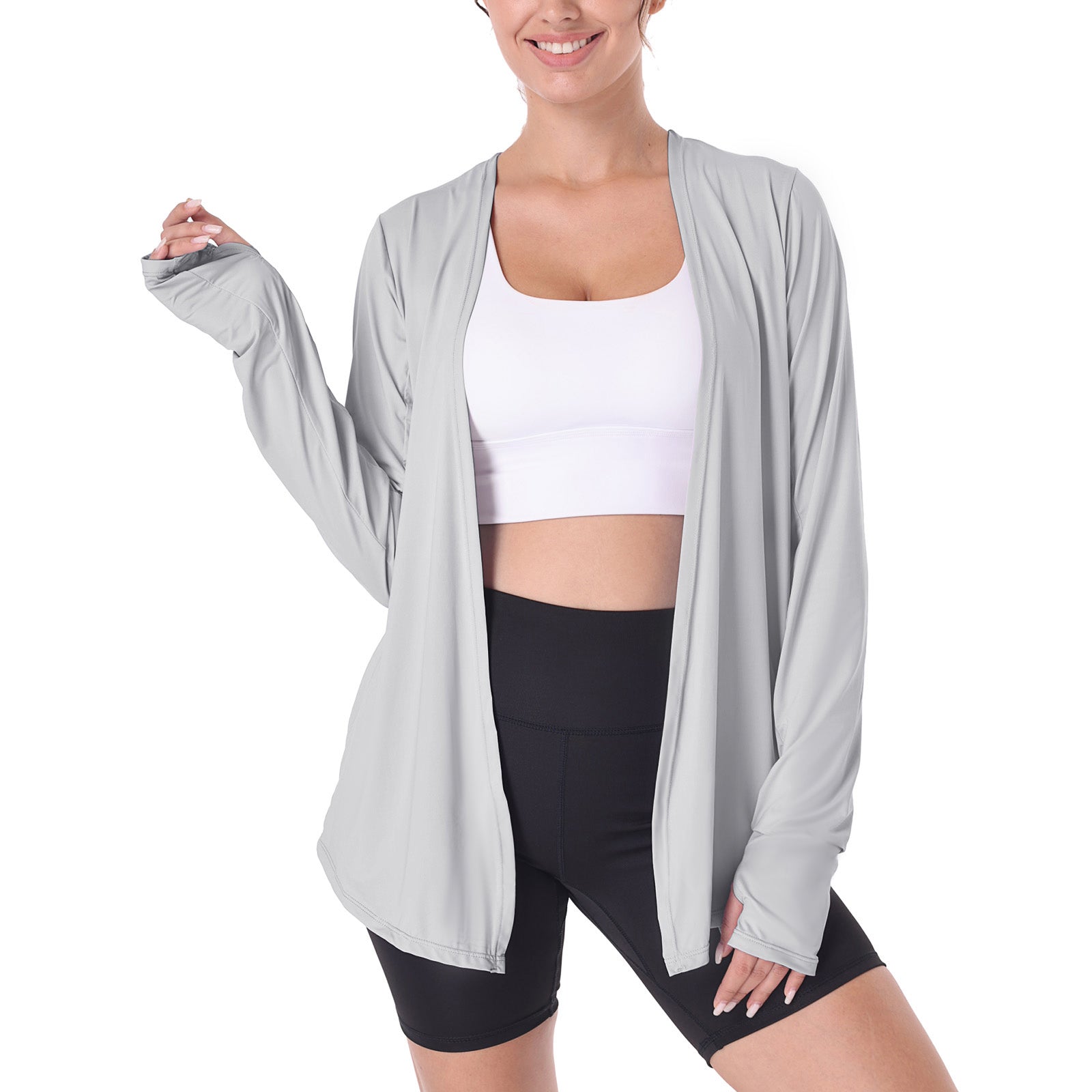 Open Front UV Protection Athletic Cardigan