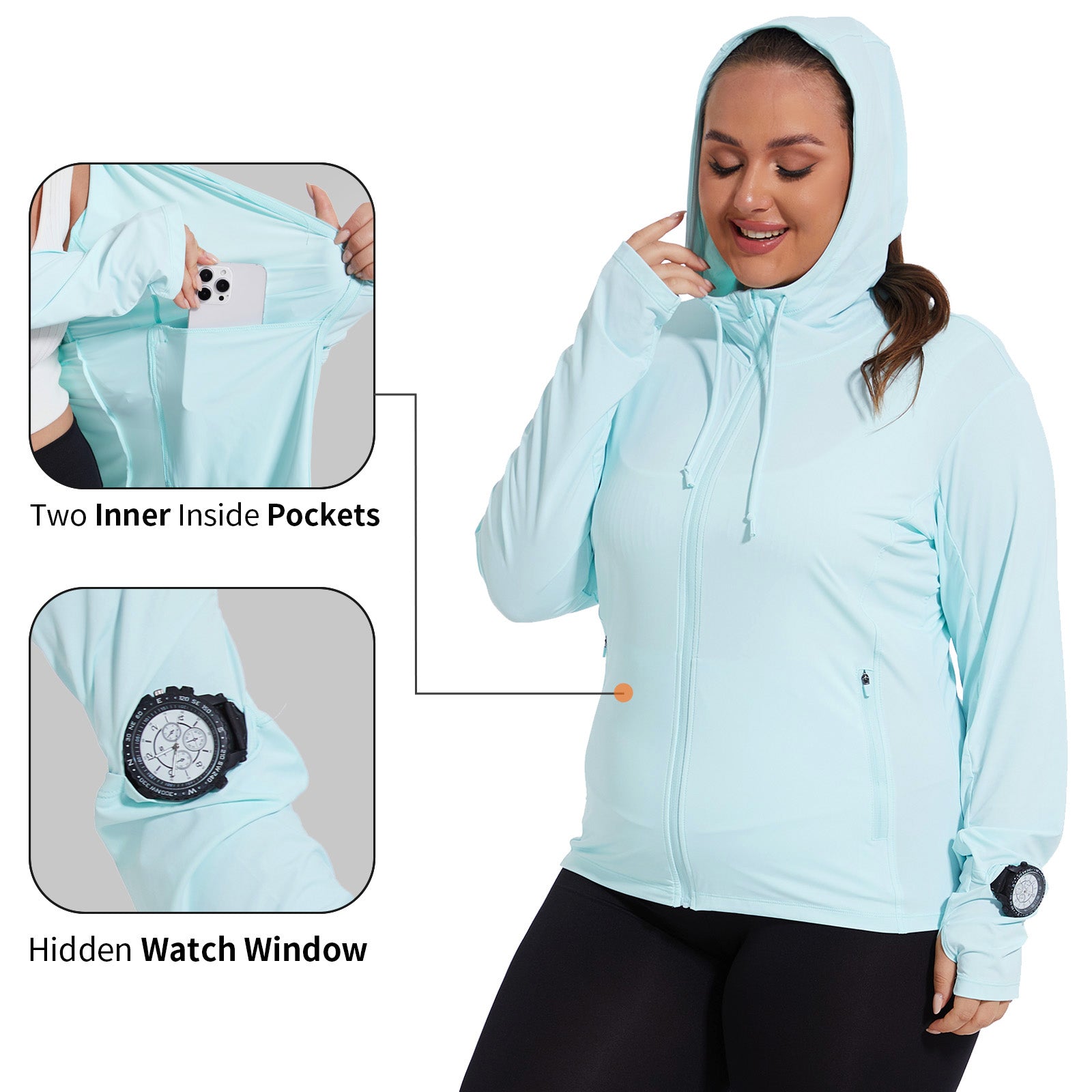Women's Plus Size Sun Protection Jacket