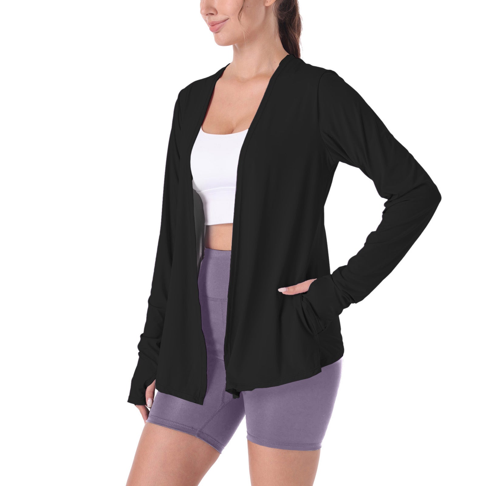 Open Front UV Protection Athletic Cardigan