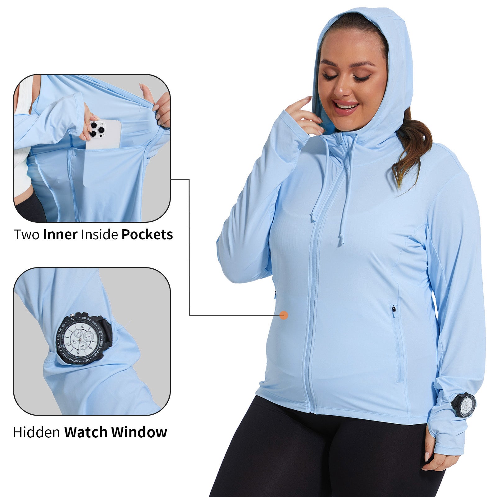 Women's Plus Size Sun Protection Jacket