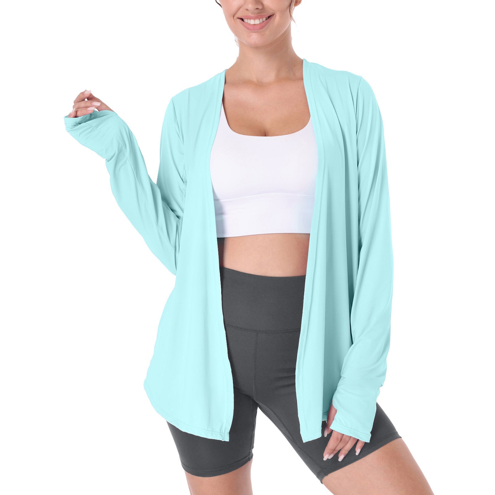 Open Front UV Protection Athletic Cardigan