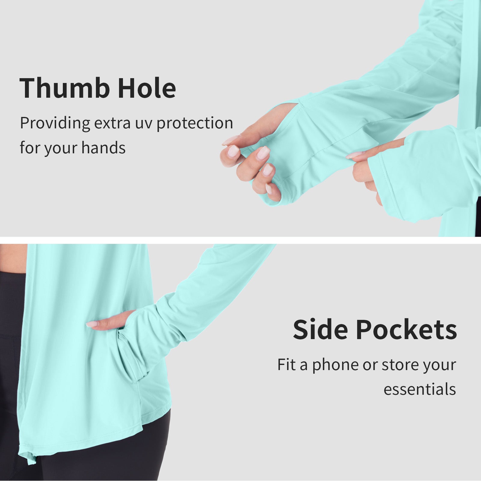 Open Front UV Protection Athletic Cardigan