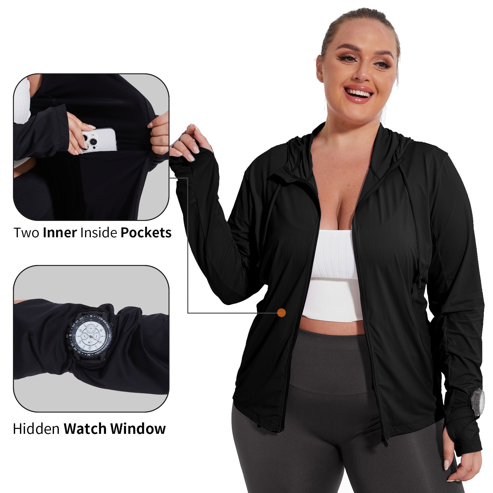Women's Plus Size Sun Protection Jacket