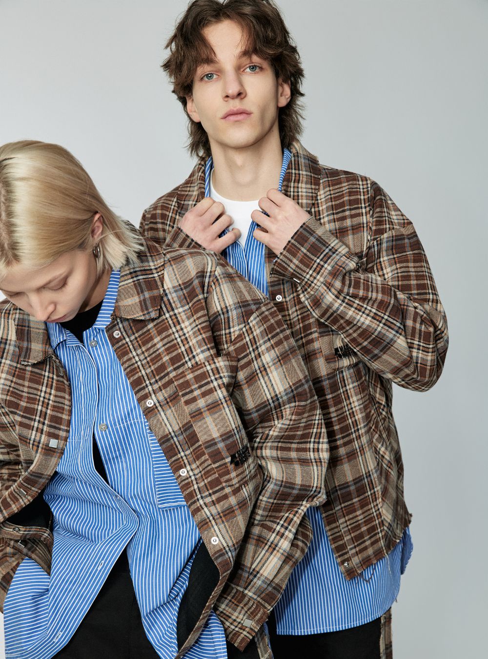 45 check - Jacket - Brown