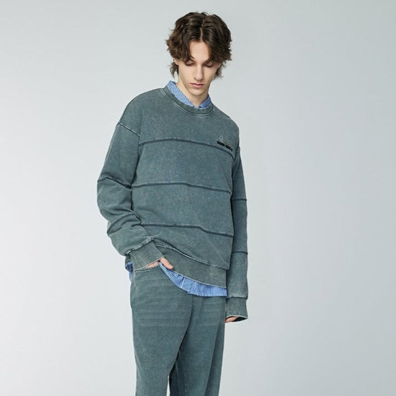 Mottled - Sweatshirt - Grey - MAISON MISFIT