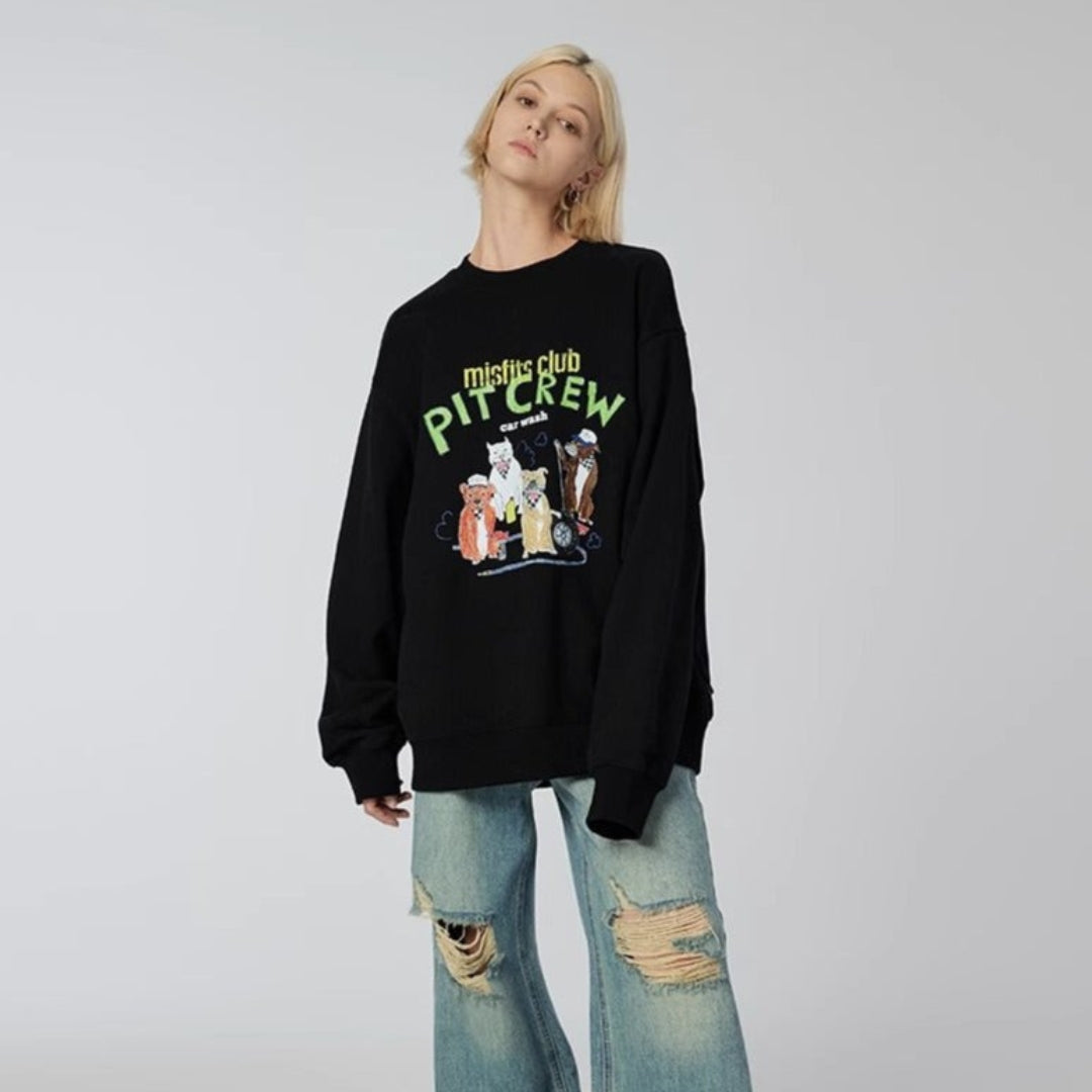 Dogo - Sweatshirt - Black - MAISON MISFIT