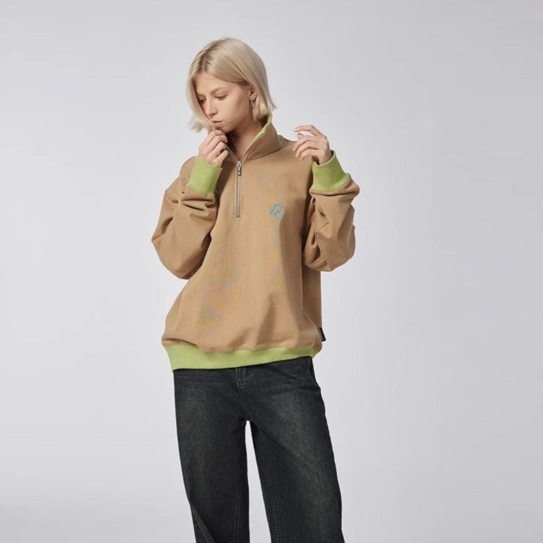 Fragmented Tissue - Sweatshirt - Khaki/Green - MAISON MISFIT