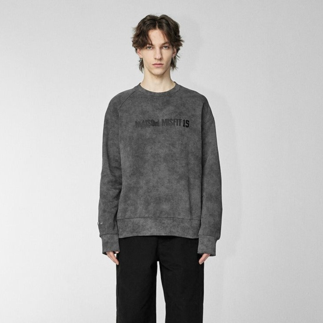 Asymmetric sleeve - Sweatshirt - Grey - MAISON MISFIT