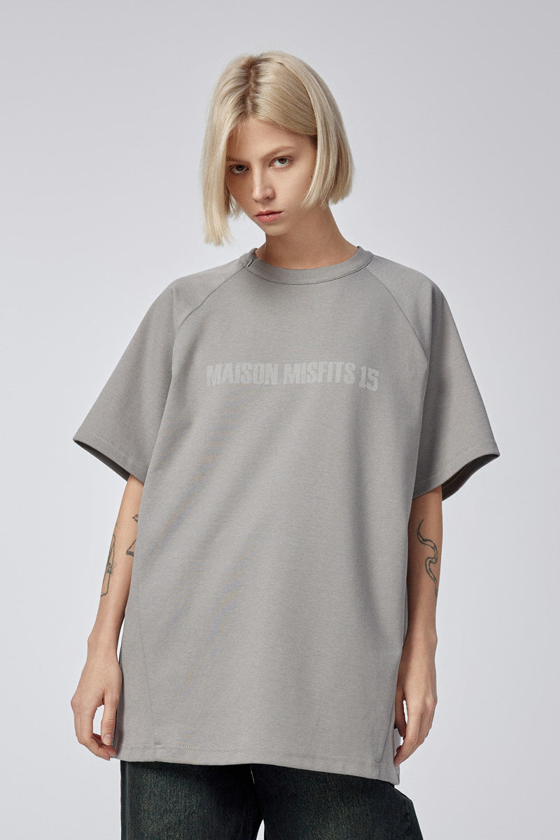 Asymmetric - T-shirt - Grey - MAISON MISFIT