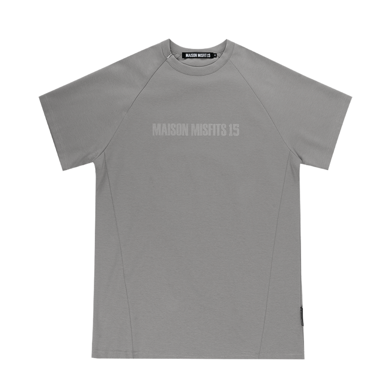 Asymmetric - Heavyweight Oversized T-shirt - Grey