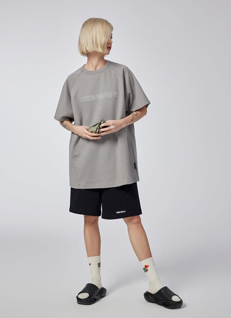 Asymmetric - T-shirt - Grey - MAISON MISFIT