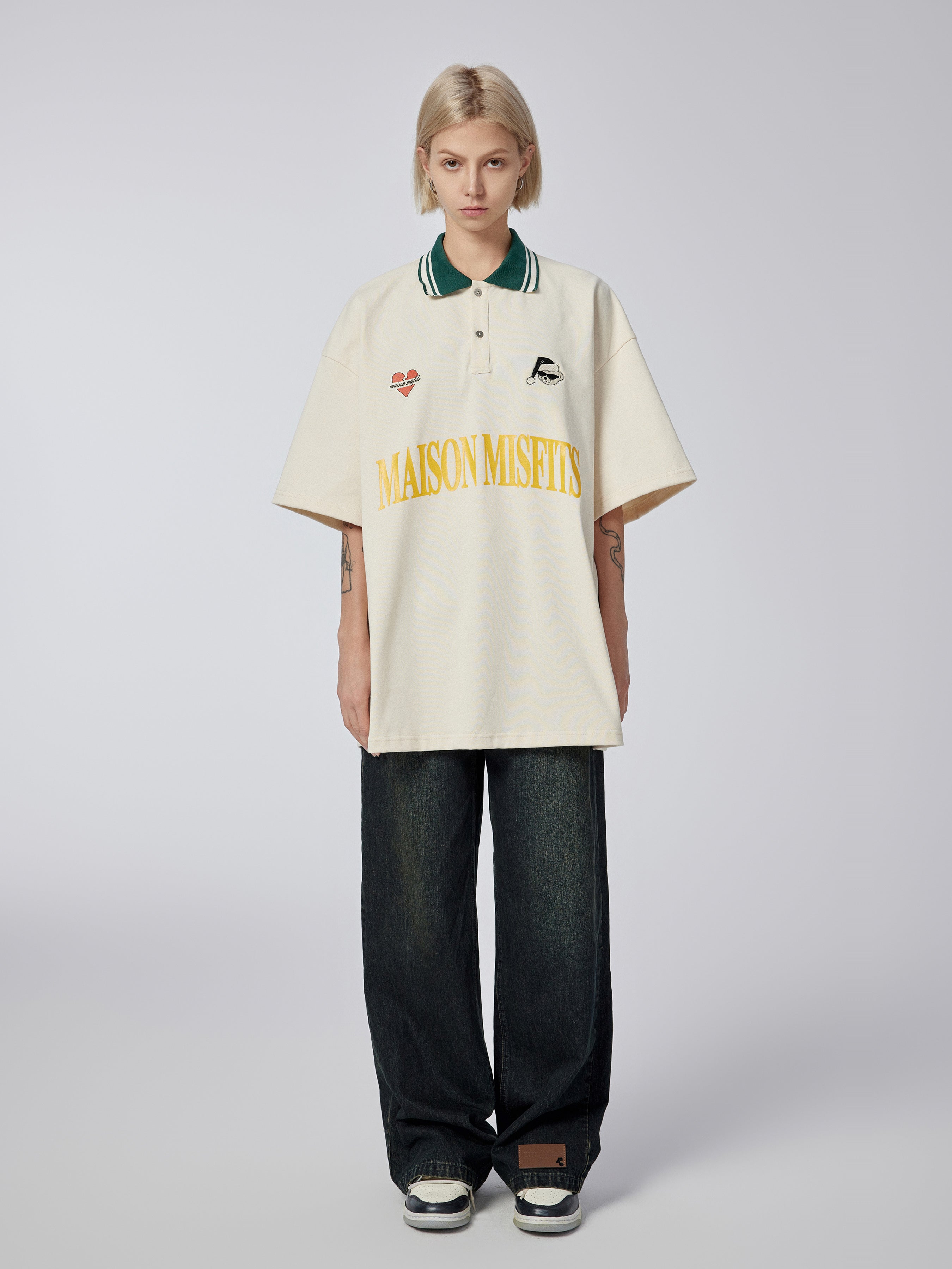 【送料&関税込】Maison KitsunAC Oversized T-shirt Shipgarten Unisex Oversized Boxy Tee – 2nd Anniversary
