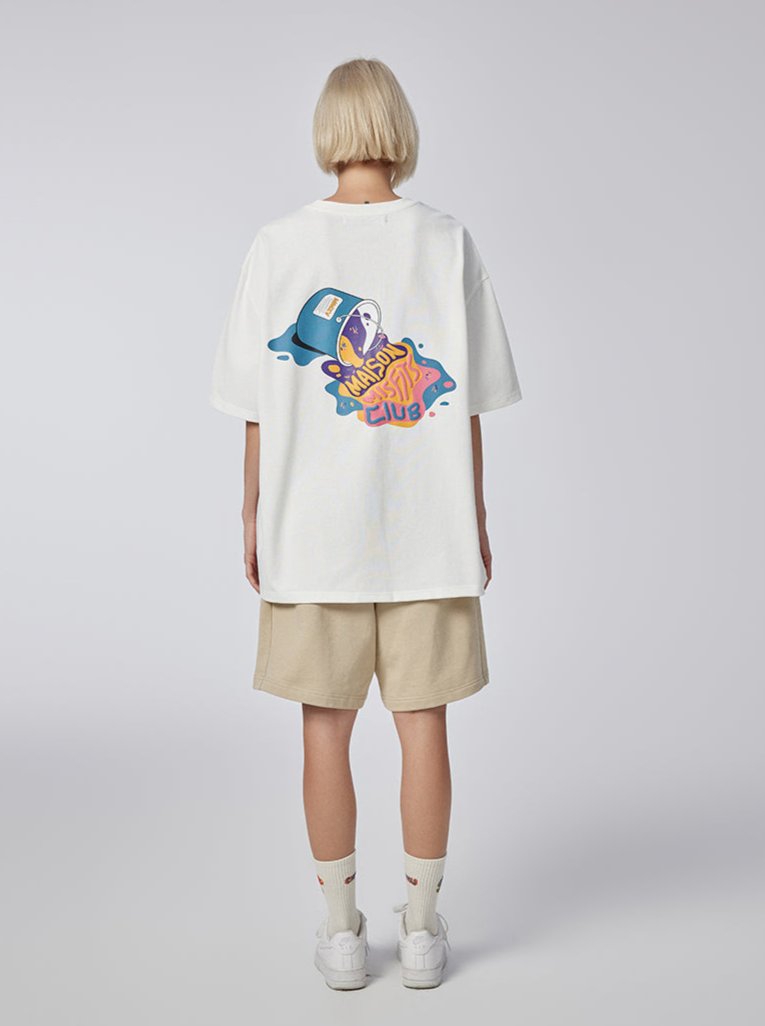 Rainbow Paint - T-shirt - White - MAISON MISFIT