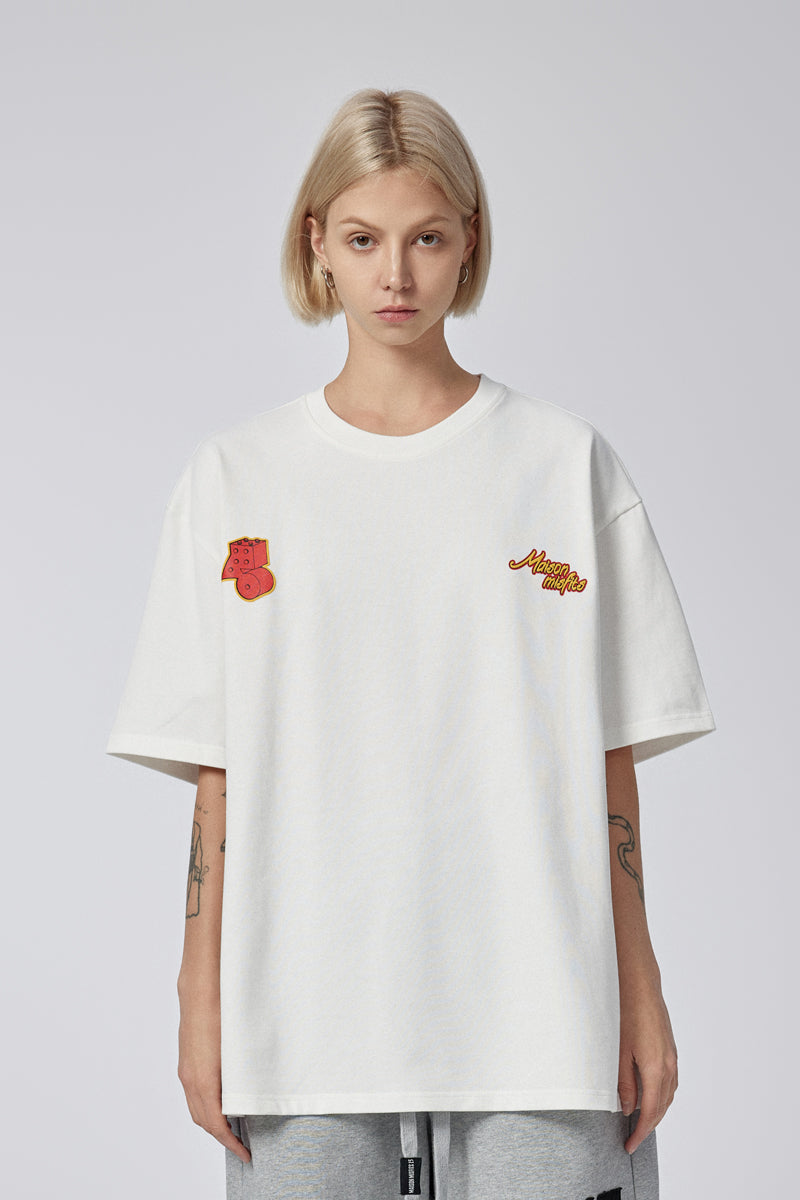 Building Blocks - T-shirt - White - MAISON MISFIT