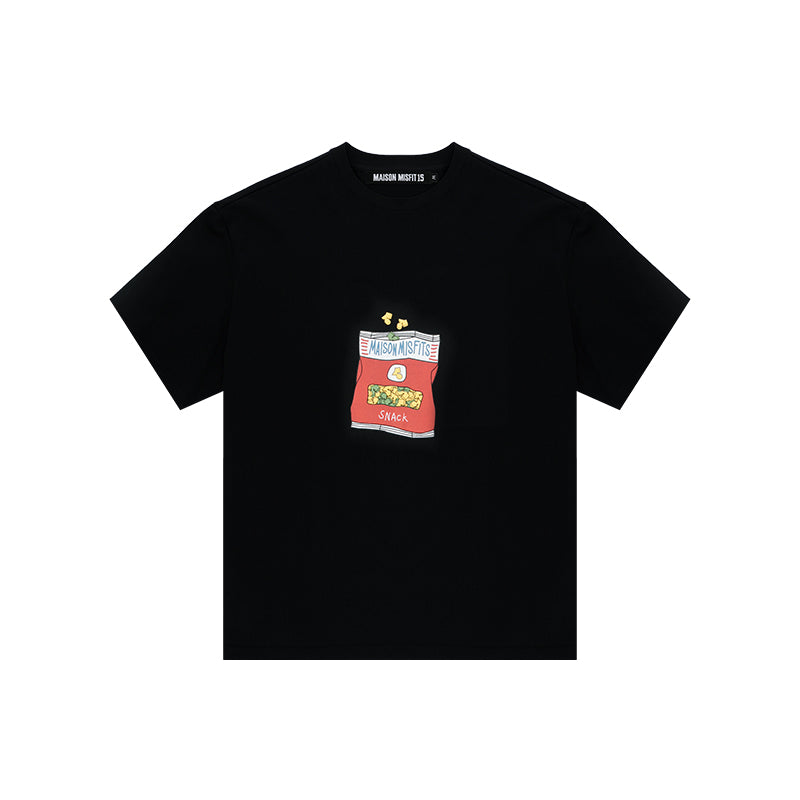 Snacks - T-shirt - Black - MAISON MISFIT